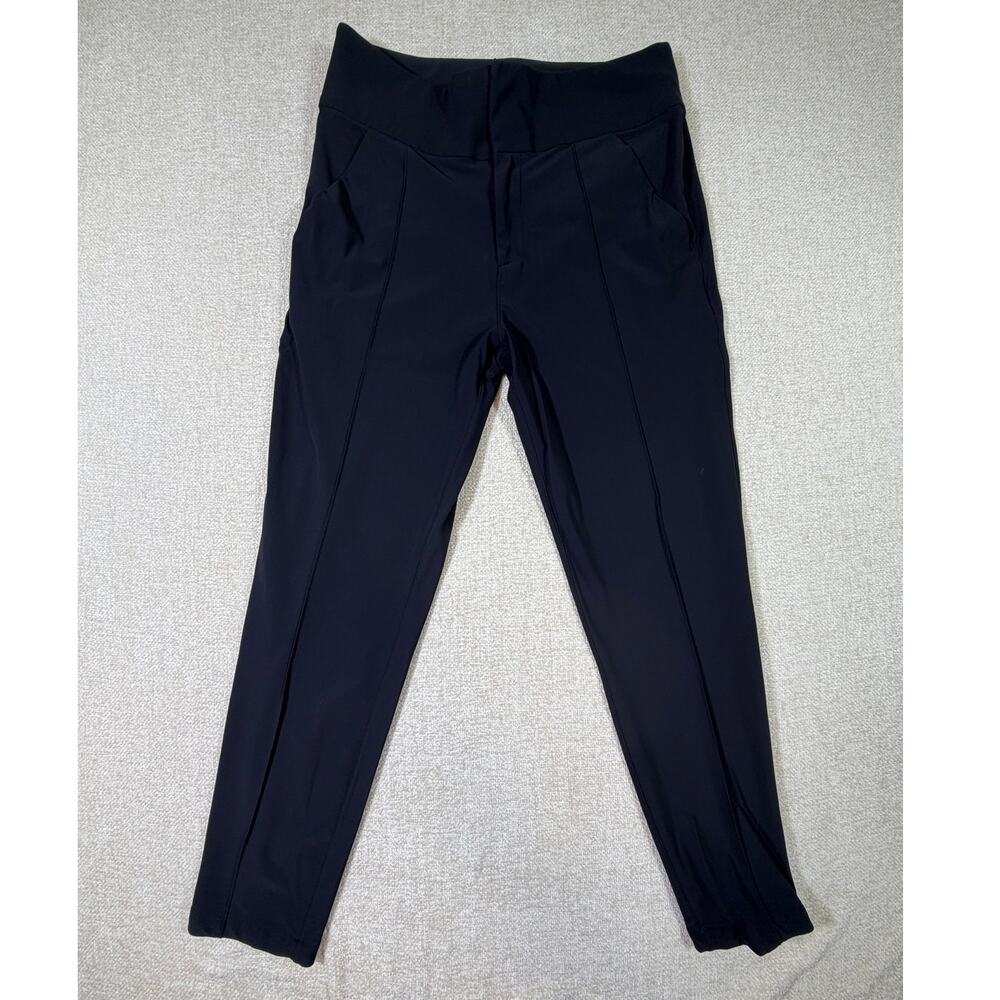 Lululemon Women L Black Tapered Pants Stretch Athletic Casual Athleisure Casual